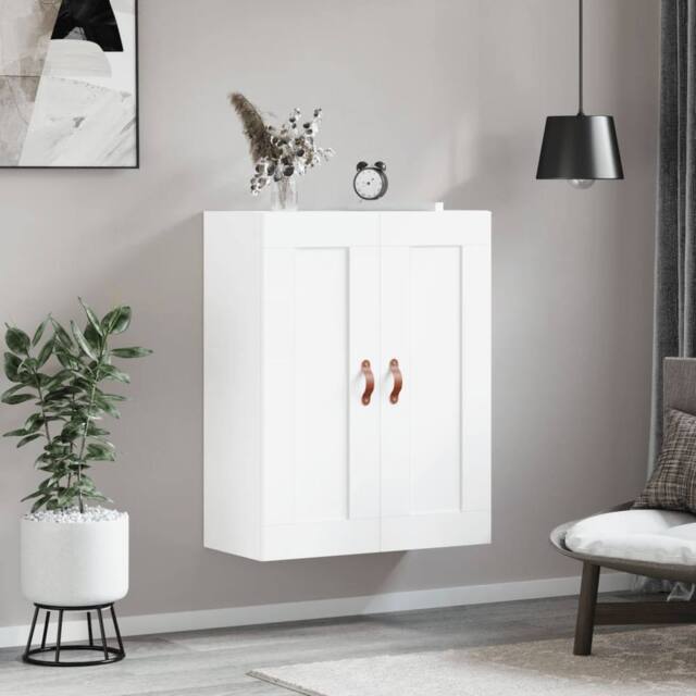Berkfield Home Wall Mounted Cabinet White 69.5x34x90 cm Engineered Wood - image 1