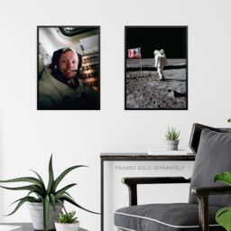 Artery8 Wall Art Print Pack of 4 NASA Space Apollo 11 Mission Emblem Moon Landing 50th Anniversary Astronaut Neil Armstrong Buzz Aldrin Living Room s - thumbnail 6