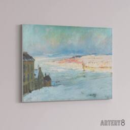 "Artery8 Maurice Cullen Levis From Quebec Canvas Wall Art Print in Blue - Size: W18"" x H24""" - thumbnail 2