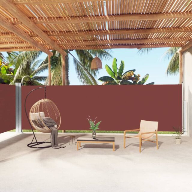 Berkfield Home Retractable Side Awning Brown 180x1000 cm - image 1
