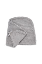 Catherine Lansfield 'Quick Dry' Cotton Turbie Head Wrap Towel Pair in Grey - thumbnail 3