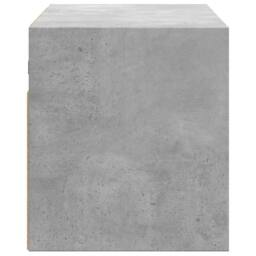 Berkfield Home TV Wall Cabinet with LED Lights Concrete Grey 80x31x35 cm - Size: 80 x 31 x 35 cm - thumbnail 7