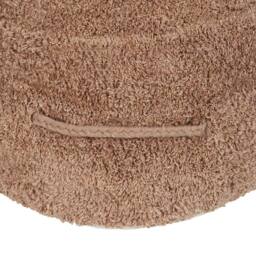 Wyld and Coco Shaggy Cotton Pouffe 50 x 35 cm Brown - thumbnail 5