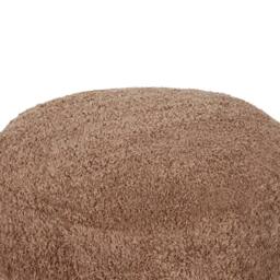 Wyld and Coco Shaggy Cotton Pouffe 50 x 35 cm Brown - thumbnail 3