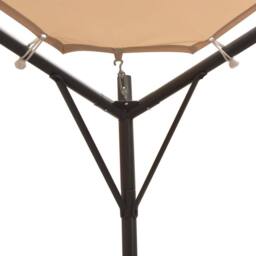 Berkfield Home Gazebo Pavilion Tent Canopy 4x4 m Steel Beige - thumbnail 4