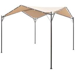 Berkfield Home Gazebo Pavilion Tent Canopy 4x4 m Steel Beige - thumbnail 2