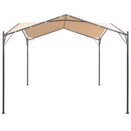 Berkfield Home Gazebo Pavilion Tent Canopy 4x4 m Steel Beige - thumbnail 3