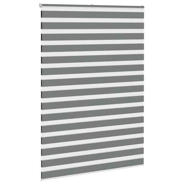 Berkfield Home Elegant Zebra Blind Dark Grey 160x200 cm Fabric Width 155.9 cm Po - image 1