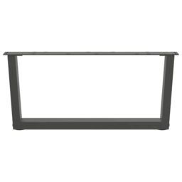 Berkfield Home Dining Table Legs V-Shape 2 pcs Anthracite 70x(30-31.3) cm Steel in Black - thumbnail 5