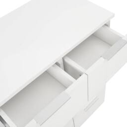 Berkfield Home Sideboard High Gloss White 60x35x80 cm Engineered Wood - Size: 60 x 35 x 80 cm - thumbnail 8