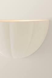 ValueLights Leonardo Scallop Curve Ceramic Flush Wall Sconce Light in Nude - thumbnail 4