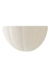 ValueLights Leonardo Scallop Curve Ceramic Flush Wall Sconce Light in Nude - thumbnail 6