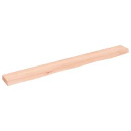 Berkfield Home Wall Shelf 100x10x4 cm Untreated Solid Wood Oak in Light Oak - Size: 100 x 10 x 4 cm - thumbnail 2