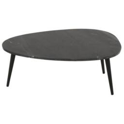 Indian Hub Opal Coffee Table with Black Marble Top & Metal Legs L60 x W90 x H35cm - thumbnail 3