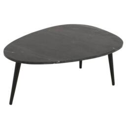 Indian Hub Opal Coffee Table with Black Marble Top & Metal Legs L60 x W90 x H35cm - thumbnail 2