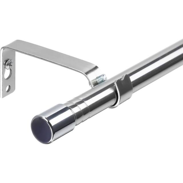 VOGREX Curtain Poles for Eyelet Curtains, 16mm Curtain Pole Silver Wind - image 1