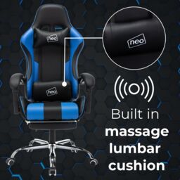 Neo GTB Gaming Chair with Massage & Footrest in Blue - thumbnail 3