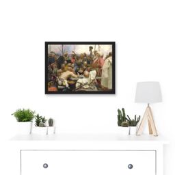 Artery8 Ilya Yefimovich Repin Cossacks Old Master Painting Artwork Framed Wall Art Print A4 in Black - thumbnail 2