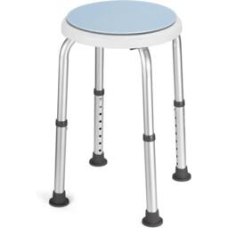 KORVIXA Non-slip Adjustable Aluminium 360° Shower Chair in Blue - Size: 60 cm x 100 cm - thumbnail 1