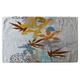 Benjamin Tate Design Japanese Maple Leaves Soft Bath Towel in Orange - thumbnail 1