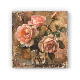 Warren Reed - Designer Vintage Roses Canvas - Size: w10 inch x h10 inch - thumbnail 2