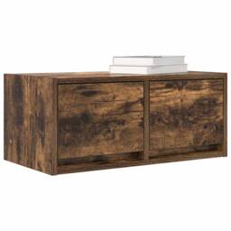 Berkfield Home TV Cabinets 2 pcs Smoked Oak 60x31x25.5 cm Engineered Wood in Brown - thumbnail 4