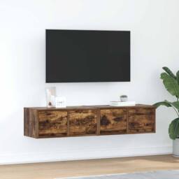 Berkfield Home TV Cabinets 2 pcs Smoked Oak 60x31x25.5 cm Engineered Wood in Brown - thumbnail 2