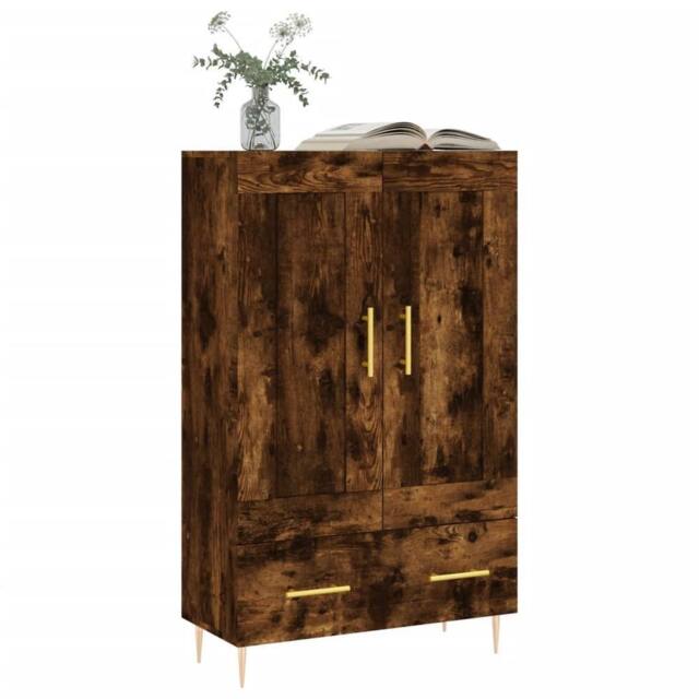 Berkfield Home Highboard Smoked Oak 69.5x31x115 cm Engineered Wood in Brown - image 1