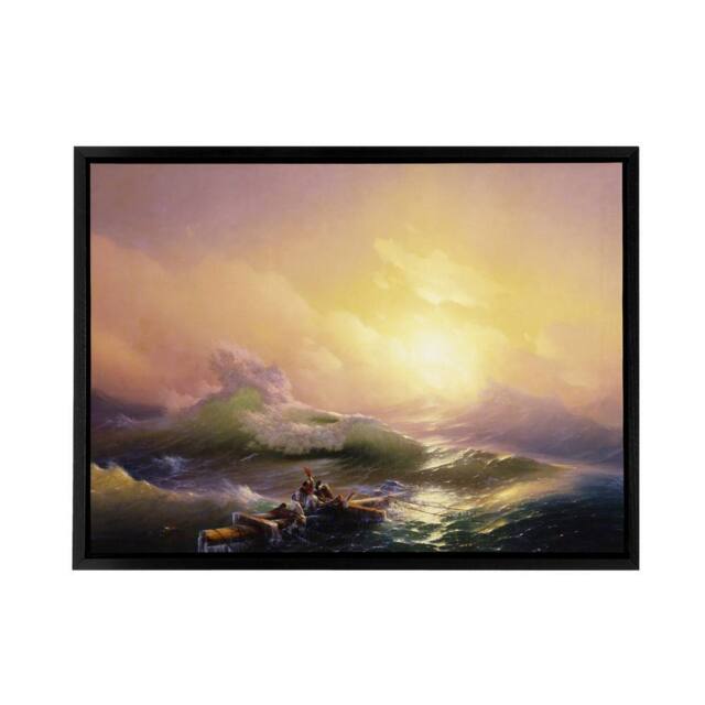 "Artery8 Ivan Aivazovsky The Ninth Wave Framed Canvas Wall Art Print - Size: W12"" x H16""" - image 1