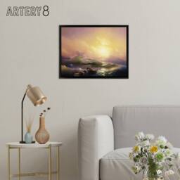 "Artery8 Ivan Aivazovsky The Ninth Wave Framed Canvas Wall Art Print - Size: W12"" x H16""" - thumbnail 3