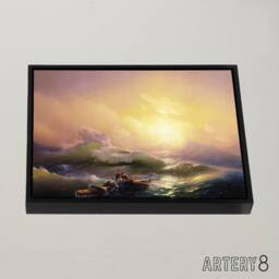"Artery8 Ivan Aivazovsky The Ninth Wave Framed Canvas Wall Art Print - Size: W12"" x H16""" - thumbnail 2