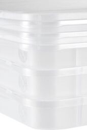 Keeeper Set of 3 Storage Boxes with Lid & Air Control System 18 Litre in Clear - thumbnail 3