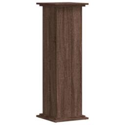 Berkfield Home Plant Stand Brown Oak 33x33x100 cm Engineered Wood - Size: 33 x 33 x 100 cm - thumbnail 3