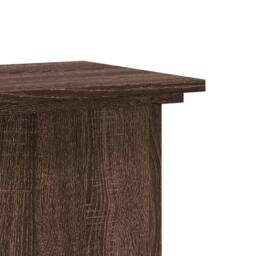 Berkfield Home Plant Stand Brown Oak 33x33x100 cm Engineered Wood - Size: 33 x 33 x 100 cm - thumbnail 7
