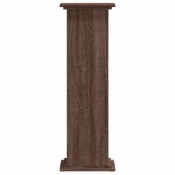 Berkfield Home Plant Stand Brown Oak 33x33x100 cm Engineered Wood - Size: 33 x 33 x 100 cm - thumbnail 4