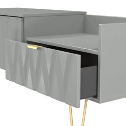 Ready Assembled 2 U Dallas 2 Drawer Coffee TV Unit (Ready Assembled) in Grey - thumbnail 6