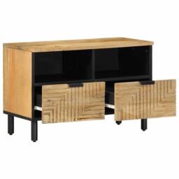 Berkfield Home TV Cabinet Brown 70x33x46 cm Solid Wood Mango - Size: 70 x 33 x 46 cm - thumbnail 1