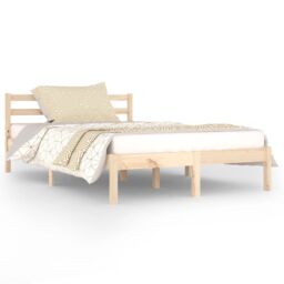 Berkfield Home Day Bed Solid Wood Pine 120x200 cm in Brown - Size: Small Double - thumbnail 2