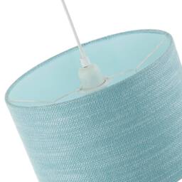 Happy Homewares Designer Bobbled & Textured Linen Fabric Round Drum Lamp Shade in Duck Egg Blue - Size: 12 inches - thumbnail 5
