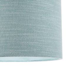 Happy Homewares Designer Bobbled & Textured Linen Fabric Round Drum Lamp Shade in Duck Egg Blue - Size: 12 inches - thumbnail 4
