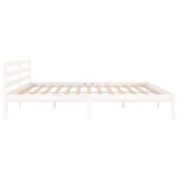 Berkfield Home Day Bed Solid Wood Pine 200x200 cm Super King White - thumbnail 5
