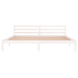 Berkfield Home Day Bed Solid Wood Pine 200x200 cm Super King White - thumbnail 4