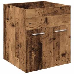 Berkfield Home Sink Cabinet with Built-in Basin & Faucet Old Wood in Brown - thumbnail 4