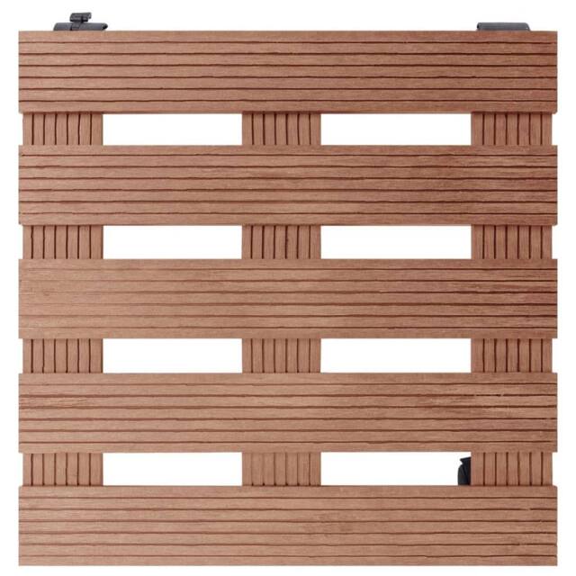 Berkfield Home Plant Trolleys 4 pcs Brown 30x30x7, 5 cm WPC - image 1