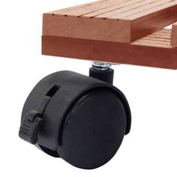 Berkfield Home Plant Trolleys 4 pcs Brown 30x30x7, 5 cm WPC - thumbnail 5