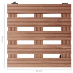 Berkfield Home Plant Trolleys 4 pcs Brown 30x30x7, 5 cm WPC - thumbnail 6