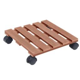 Berkfield Home Plant Trolleys 4 pcs Brown 30x30x7, 5 cm WPC - thumbnail 3
