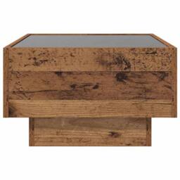 Berkfield Home Coffee Table Old wood 50 x 50 x 30 cm Engineered wood in Brown - thumbnail 8