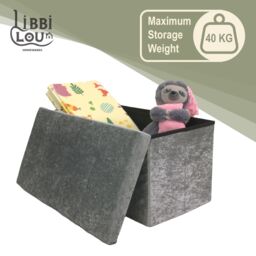 Libbi Lou Velvet Footstool Ottoman Storage Box 76x38x38cm in Grey - Size: 76 x 38 x 38 cm - thumbnail 3
