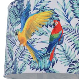 First Choice Lighting Parrot - Velvet Parrot Design 30cm Pendant or Table Lamp Shade in Blue - thumbnail 8